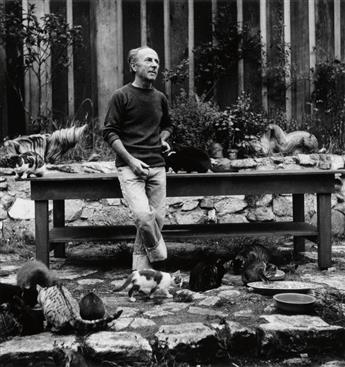 CUNNINGHAM, IMOGEN (1883-1976) Alfred Stieglitz, Photographer * Edward Weston, Photographer, With his Cats.